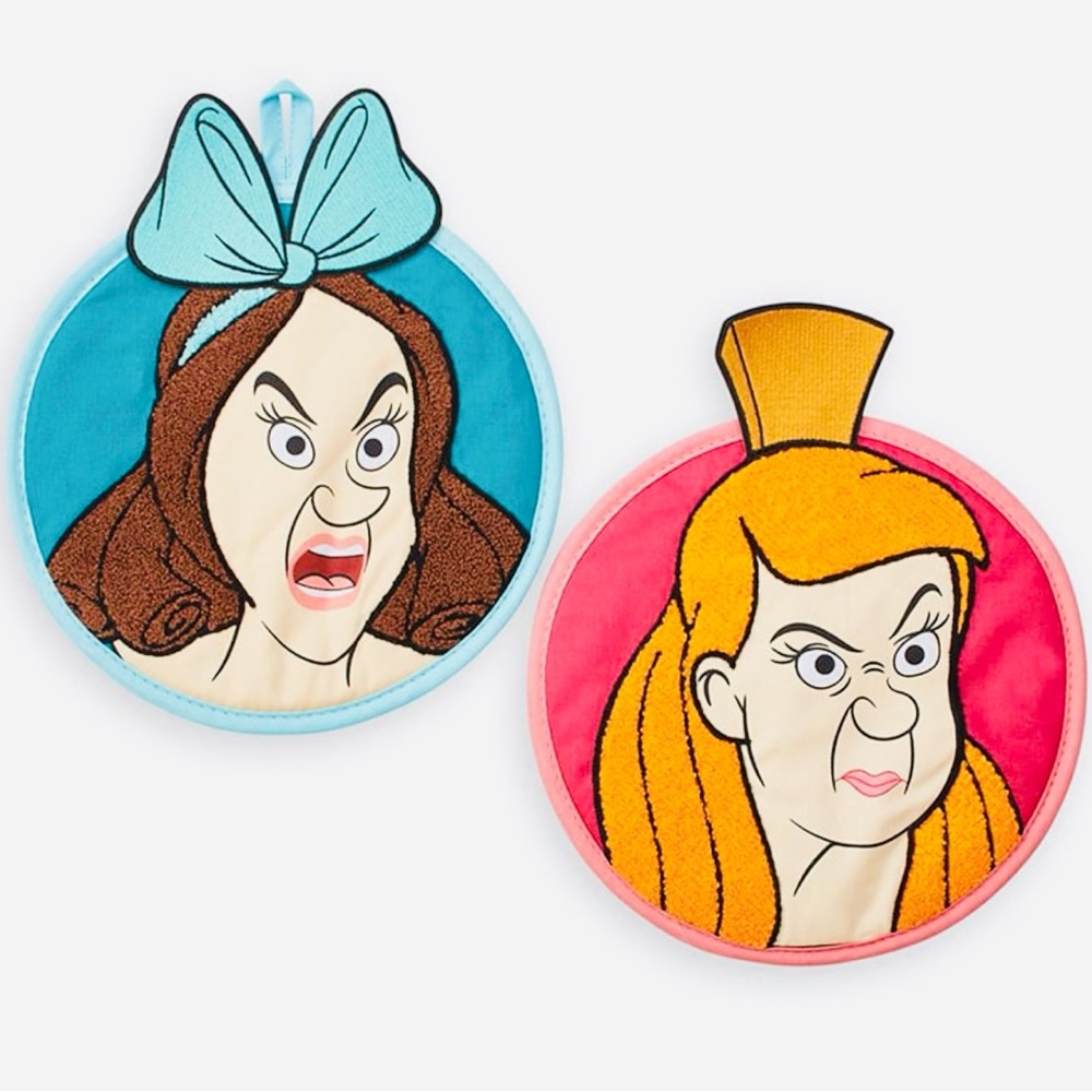 Disney Parks Cinderella Stepsisters Pot Holder Kitchen Collection Set